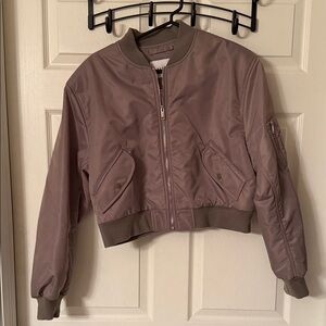 Women's Mauve Bomber Jacket